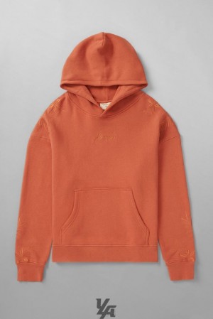 Ropa De Abrigo YoungLA Autumn Hoodies Hombre Naranjas | 45XMRBYGN