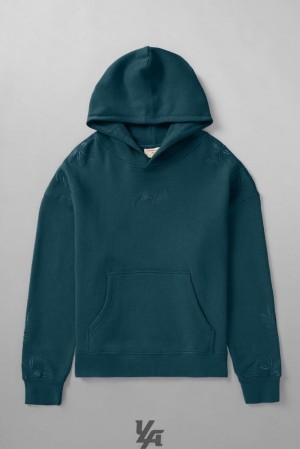 Ropa De Abrigo YoungLA Autumn Hoodies Hombre Turquesa Oscuro | 23OMNEFWR