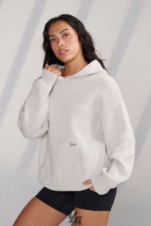 Ropa De Abrigo YoungLA Bella Sweater Hoodie Mujer Beige | 23CGAJUDP