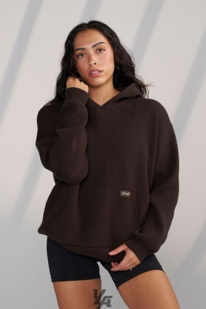 Ropa De Abrigo YoungLA Bella Sweater Hoodie Mujer Marrones | 18UCTLNDH