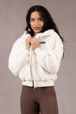 Ropa De Abrigo YoungLA Bliss Bomber Mujer Blancas | 87QXBTMOW