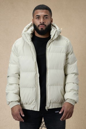Ropa De Abrigo YoungLA Brooklyn Puffer Jacket Hombre Blancas | 16WYHFIXO