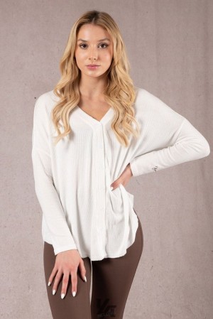 Ropa De Abrigo YoungLA Cafe Cardigan Mujer Amarillo Claro Creme | 43XSCIJZQ