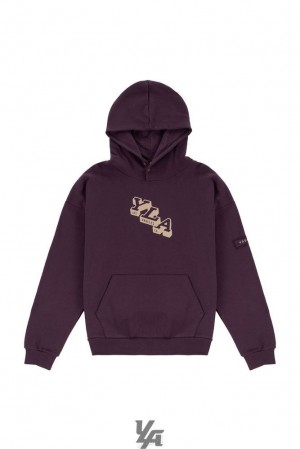 Ropa De Abrigo YoungLA Campus Hoodies Hombre Moradas | 02WXPQVNA