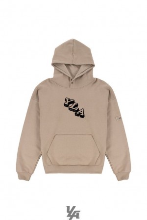 Ropa De Abrigo YoungLA Campus Hoodies Hombre Latte | 80KUWPRTA