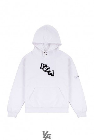 Ropa De Abrigo YoungLA Campus Hoodies Hombre Blancas | 70UESJZGK