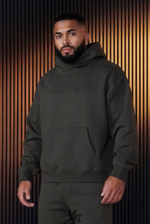 Ropa De Abrigo YoungLA Cloud 9 Hoodies Hombre Verde | 94DAEIMBX