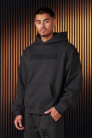 Ropa De Abrigo YoungLA Cloud 9 Hoodies Hombre Gris | 42NMERYTK
