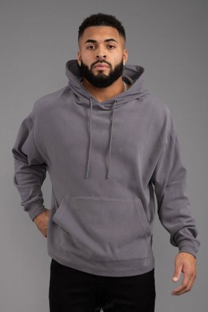 Ropa De Abrigo YoungLA Cloud Hoodies Hombre Gris | 52BWOVHZT