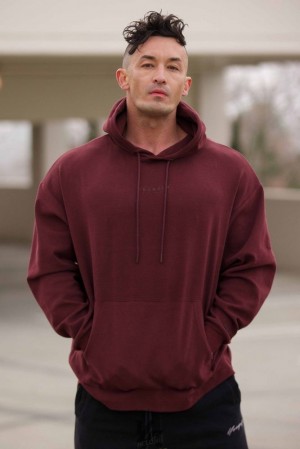 Ropa De Abrigo YoungLA Cloud Hoodies Hombre Burdeos | 94RDYBGZV