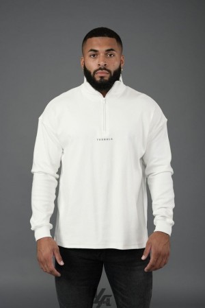 Ropa De Abrigo YoungLA Cloud Quarter Zip Hombre Blancas | 39ZQNXVFI