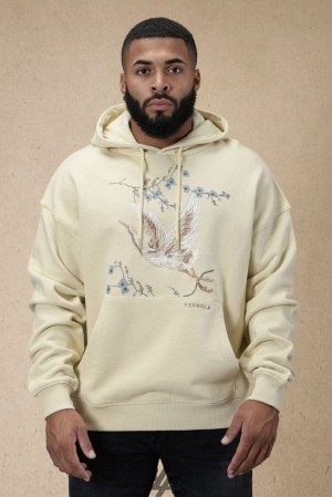 Ropa De Abrigo YoungLA Dreamer Hoodies Hombre Creme | 93DVOYNWU