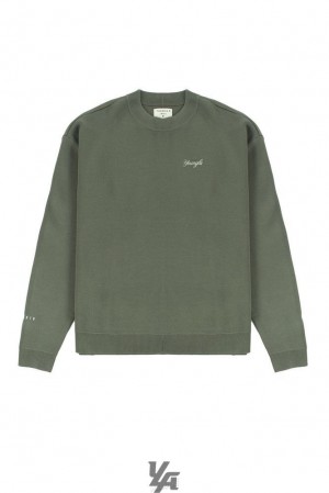 Ropa De Abrigo YoungLA Essex Sweaters Hombre Verde Oliva | 92PNWJAUF
