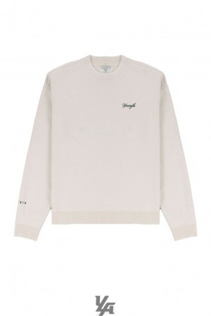 Ropa De Abrigo YoungLA Essex Sweaters Hombre Blancas | 13AZUHFDT