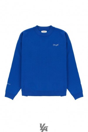 Ropa De Abrigo YoungLA Essex Sweaters Hombre Azul Real Azules | 73TNYSEFH