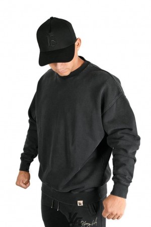 Ropa De Abrigo YoungLA Gin N Juice Oversized Crewnecks Hombre Negras Azules | 08SZKALRX