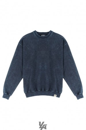 Ropa De Abrigo YoungLA Gin N Juice Oversized Crewnecks Hombre Azules Oscuro Azules | 73PRKOWUM