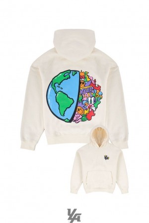 Ropa De Abrigo YoungLA Global Meltdown Hoodies Hombre Blancas | 58FTQBIKV