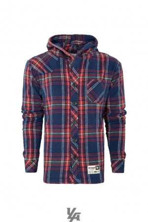 Ropa De Abrigo YoungLA Hooded Flannels Hombre Royalty | 56ULNCWAV