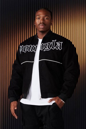 Ropa De Abrigo YoungLA Main Event Jackets Hombre Negras | 51YWMBJEQ