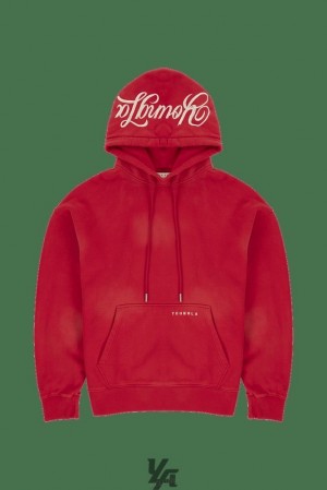 Ropa De Abrigo YoungLA Phantom Hoodies Hombre Rojas Azules | 17VMOARDJ