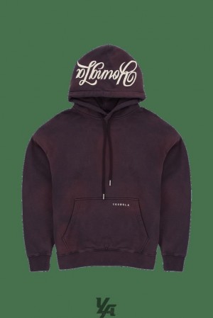 Ropa De Abrigo YoungLA Phantom Hoodies Hombre Moradas Azules | 85WEHKLOX