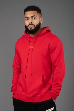 Ropa De Abrigo YoungLA Pro-tech Hoodies Hombre Rojas | 05KJEPOTC