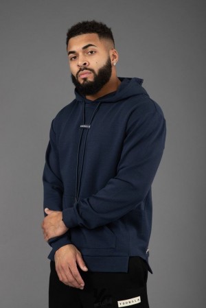 Ropa De Abrigo YoungLA Pro-tech Hoodies Hombre Azul Marino | 03NZXEMQV