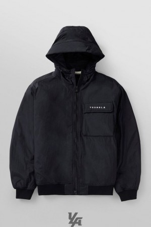 Ropa De Abrigo YoungLA Rain Day Jacket Hombre Negras | 25BONMAXV