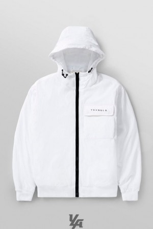 Ropa De Abrigo YoungLA Rain Day Jacket Hombre Blancas | 15VUAIKPN