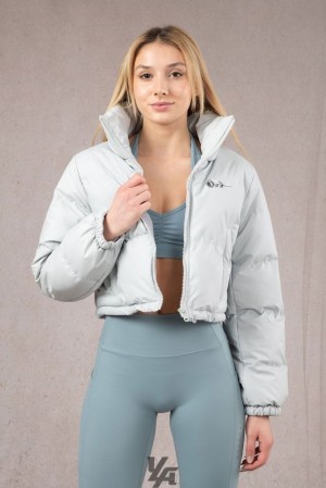 Ropa De Abrigo YoungLA Rosita Puffer Jacket Mujer Gris Claro | 72UMPKZRQ