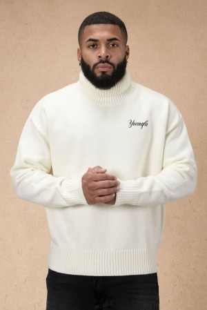 Ropa De Abrigo YoungLA Royalty Sweaters Hombre Blancas | 16SRDAMWX