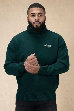 Ropa De Abrigo YoungLA Royalty Sweaters Hombre Verde Oscuro | 07BTDQORF