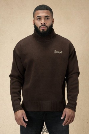 Ropa De Abrigo YoungLA Royalty Sweaters Hombre Hot Fudge | 83IBRMKTG