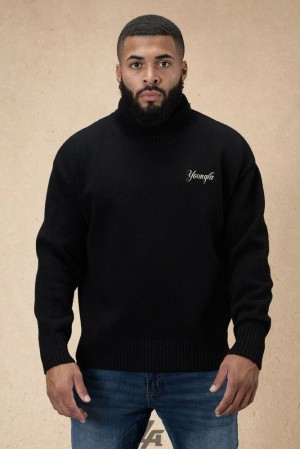Ropa De Abrigo YoungLA Royalty Sweaters Hombre Negras | 94PXLTAYM