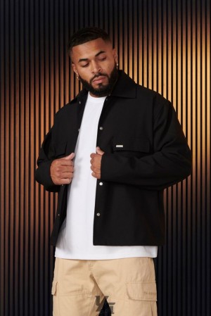 Ropa De Abrigo YoungLA Runway Jackets Hombre Negras | 21EDKVHQF