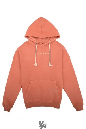 Ropa De Abrigo YoungLA Skyline Hoodies Hombre Naranjas Azules | 87QBKUFYA
