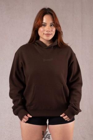 Ropa De Abrigo YoungLA Staple Hoodie Mujer Marrones | 02JVWMDHA