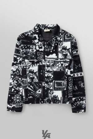 Ropa De Abrigo YoungLA Storyboard Jackets Hombre Negras Blancas | 09AGXKQSM