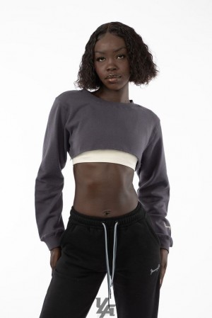 Ropa De Abrigo YoungLA Super Crop Sweater Mujer Negras | 64NPEWCXZ