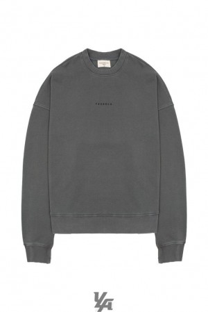 Ropa De Abrigo YoungLA Super Size Crewnecks Hombre Gris Azules | 87MTRSHZP