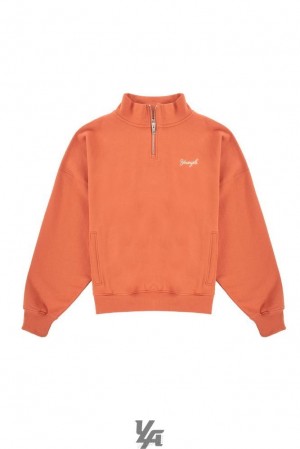 Ropa De Abrigo YoungLA Supersized G Quarter Zip Hombre Naranjas | 70MUACHDP
