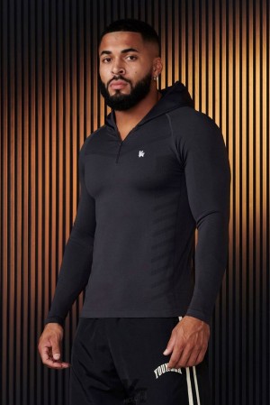 Ropa De Abrigo YoungLA Supervillain Compression Hoodies Hombre Gris | 82ZMBNLGE