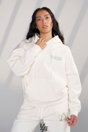 Ropa De Abrigo YoungLA Teddy Hoodie Mujer Coconut Milk | 72WALTYPO
