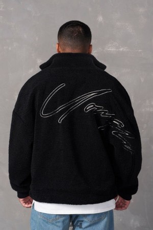Ropa De Abrigo YoungLA Teddy Signature Jackets Hombre Negras | 72EGWOIHV