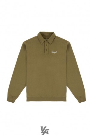 Ropa De Abrigo YoungLA The Modern Polo Hombre Verde Oliva | 01DBMWXAJ