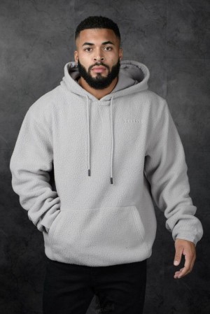 Ropa De Abrigo YoungLA The Plush Pullovers Hombre Gris Claro | 14NBJEVWC