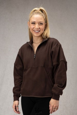 Ropa De Abrigo YoungLA Throwback Pullover Mujer Marrones | 43VKECQIA