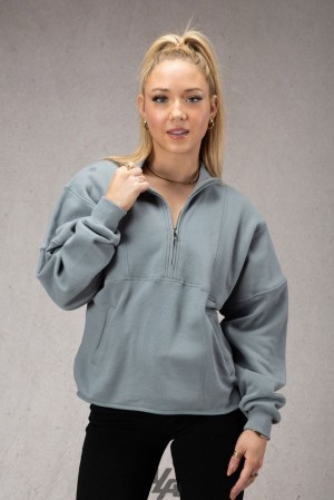 Ropa De Abrigo YoungLA Throwback Pullover Mujer Slate | 03CHROKJV