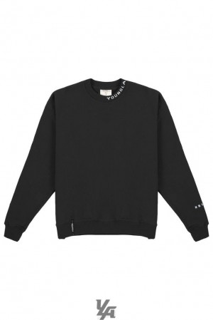 Ropa De Abrigo YoungLA Trademark Crewnecks Hombre Negras | 98JOYHTKU